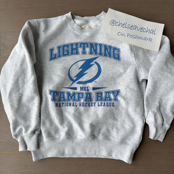 Vintage Tampa Bay Lightning Hockey Crewneck 90s NHL Tampa Bay Lightning Shirt - Picture 1 of 2